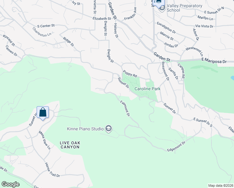 map of restaurants, bars, coffee shops, grocery stores, and more near 1751 Fairmont Drive in Redlands