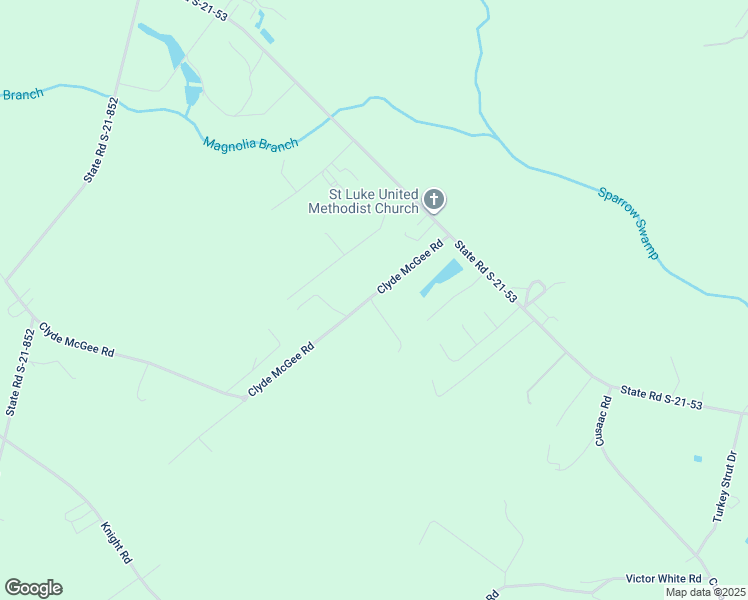 map of restaurants, bars, coffee shops, grocery stores, and more near 100-222 Clyde McGee Road in Timmonsville