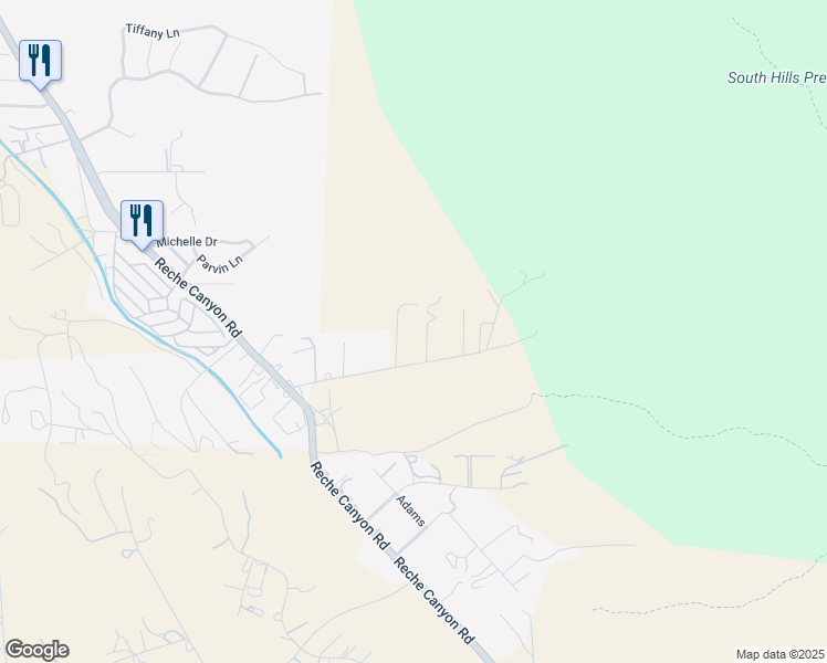 map of restaurants, bars, coffee shops, grocery stores, and more near 12687 Vista Drive in Colton