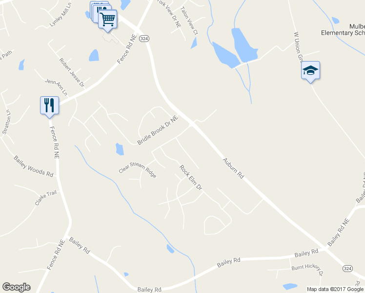 map of restaurants, bars, coffee shops, grocery stores, and more near 1173 Tupelo Chase Court in Auburn