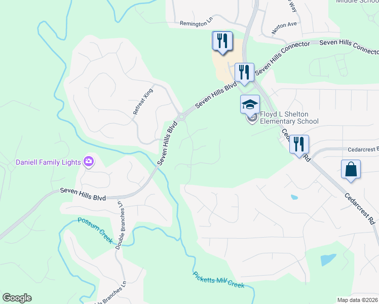 map of restaurants, bars, coffee shops, grocery stores, and more near 180 Bent Leaf Drive in Dallas