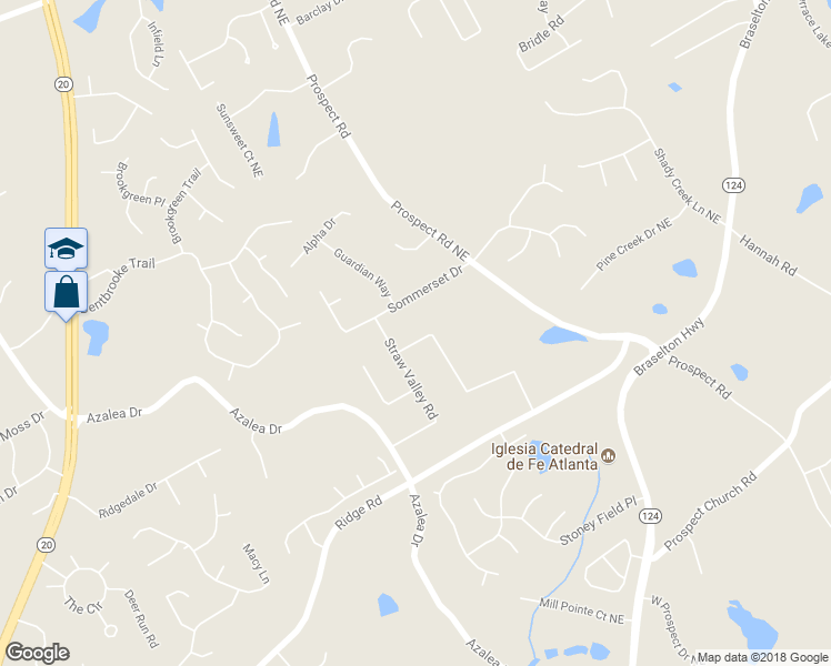 map of restaurants, bars, coffee shops, grocery stores, and more near 1260 Pinyon Place in Lawrenceville