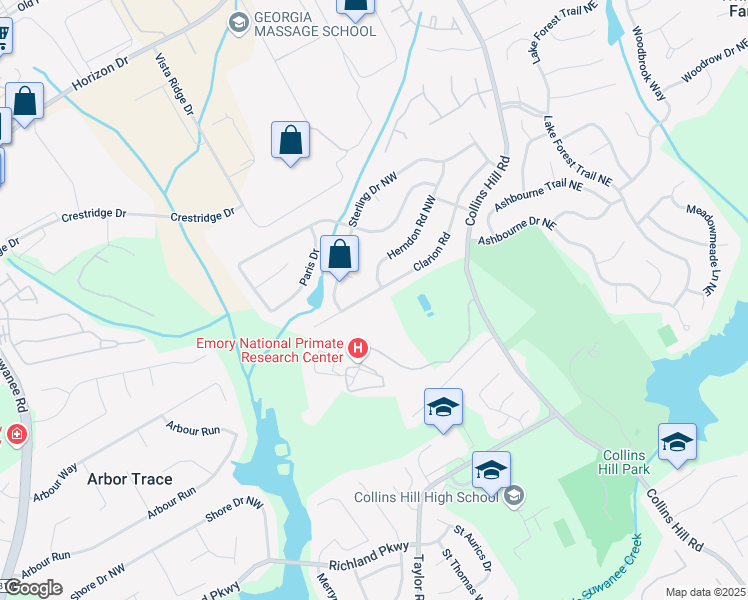 map of restaurants, bars, coffee shops, grocery stores, and more near 231 Clarion Road in Lawrenceville