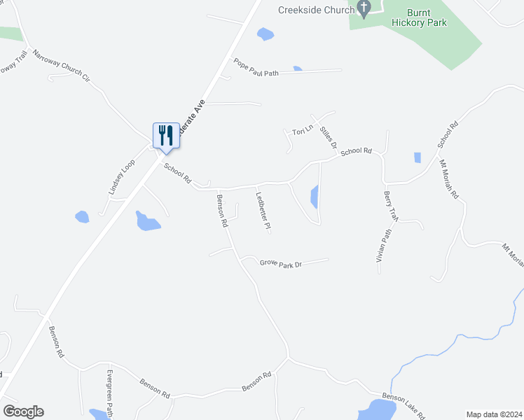 map of restaurants, bars, coffee shops, grocery stores, and more near 98 Ledbetter Place in Dallas