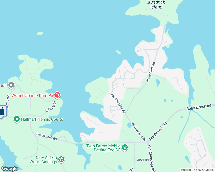 map of restaurants, bars, coffee shops, grocery stores, and more near 2246 Old Cherokee Road in Lexington