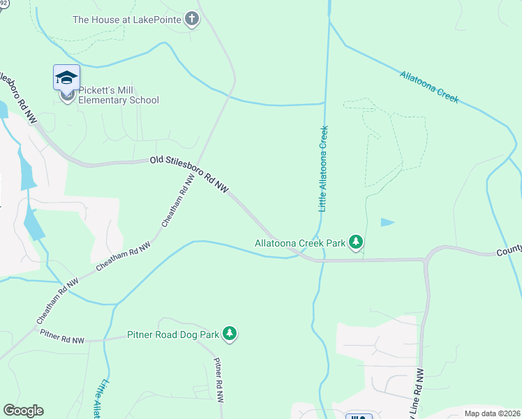 map of restaurants, bars, coffee shops, grocery stores, and more near 5946 Old Stilesboro Road Northwest in Acworth