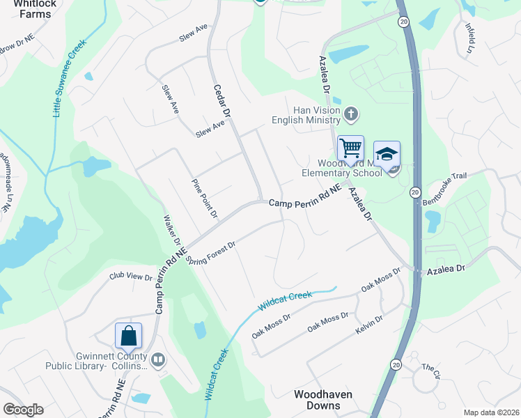 map of restaurants, bars, coffee shops, grocery stores, and more near 750 Spring Forest Drive in Lawrenceville
