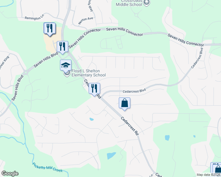 map of restaurants, bars, coffee shops, grocery stores, and more near 79 Parkmont Ct in Dallas