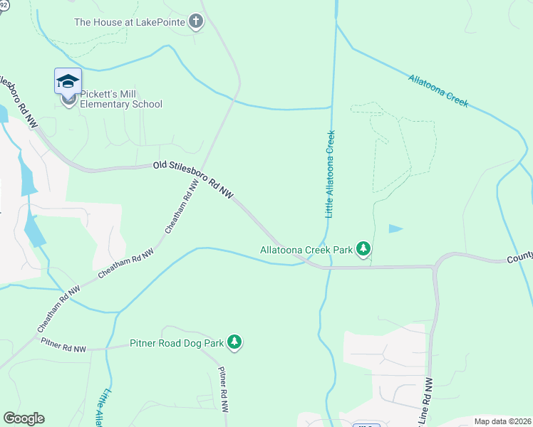 map of restaurants, bars, coffee shops, grocery stores, and more near 5946 Old Stilesboro Road Northwest in Acworth