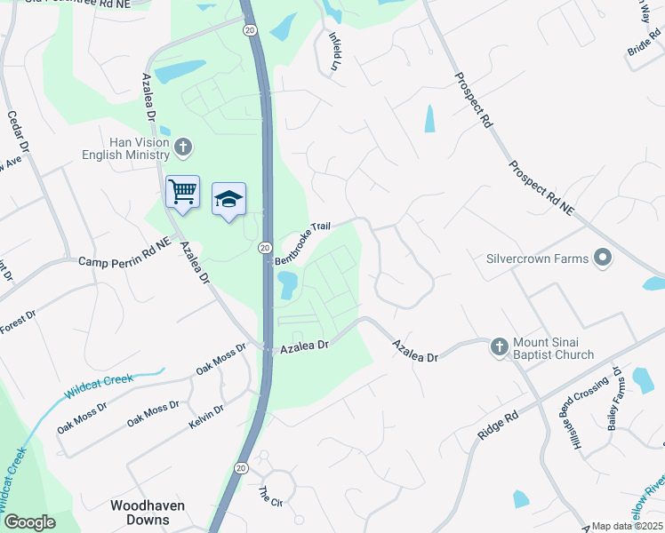 map of restaurants, bars, coffee shops, grocery stores, and more near 1876 Copelyn Reese Court in Lawrenceville