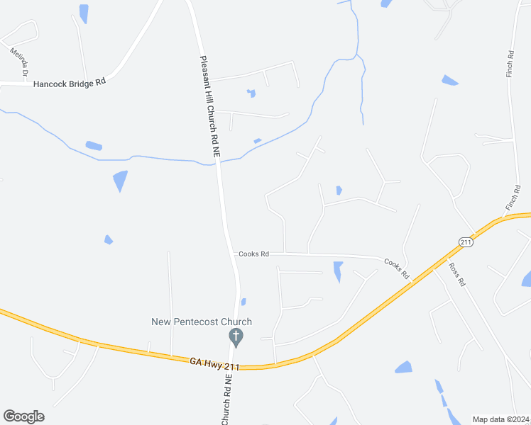 map of restaurants, bars, coffee shops, grocery stores, and more near 214 Falling Leaf Lane in Winder