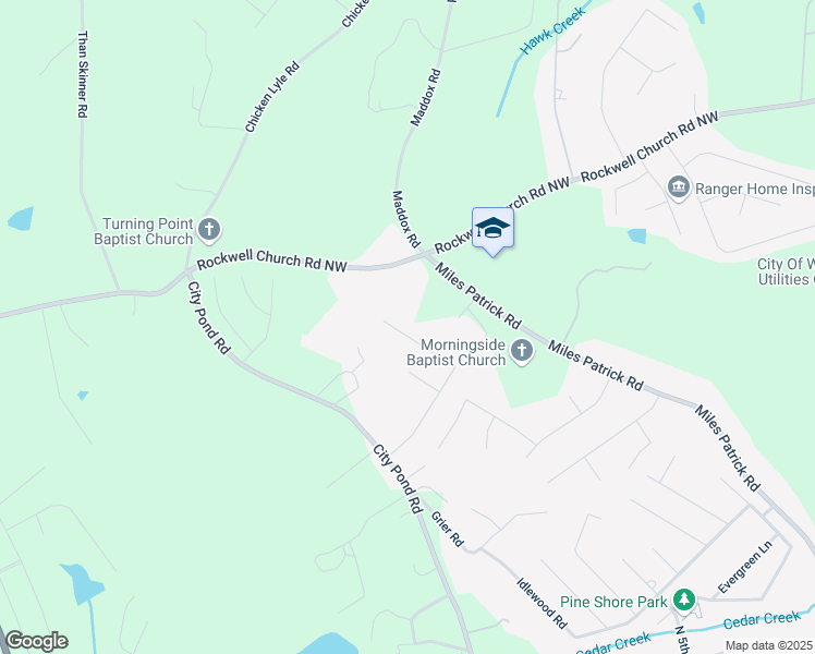 map of restaurants, bars, coffee shops, grocery stores, and more near 941 Century Oak Drive in Winder