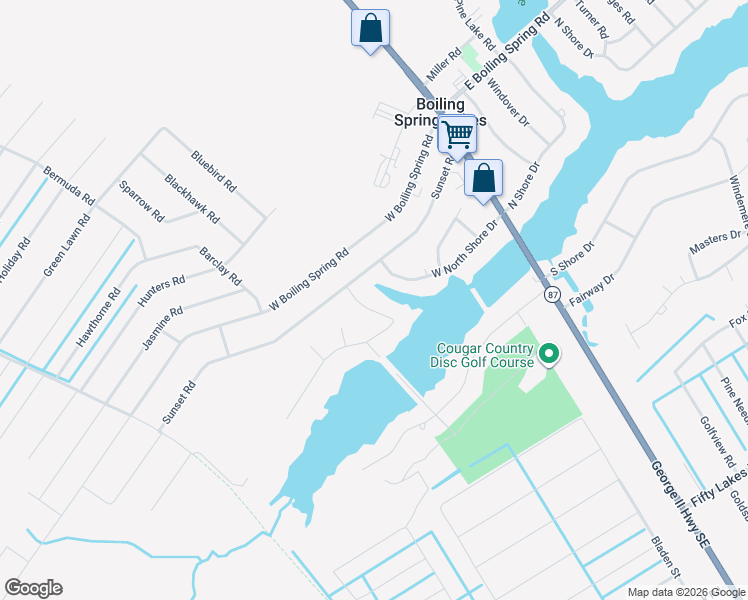 map of restaurants, bars, coffee shops, grocery stores, and more near 421 Virginia Drive in Southport