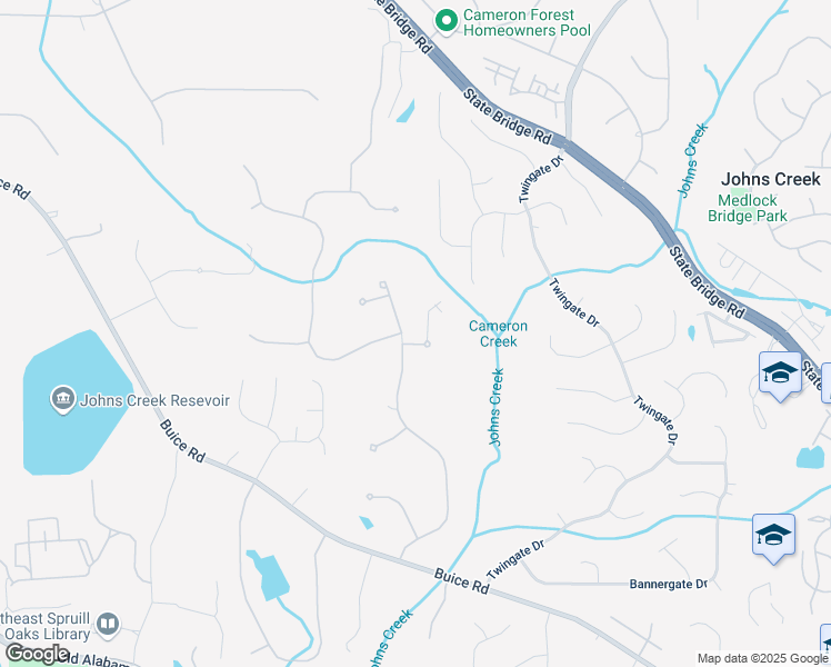 map of restaurants, bars, coffee shops, grocery stores, and more near 9925 Farmbrook Lane in Alpharetta