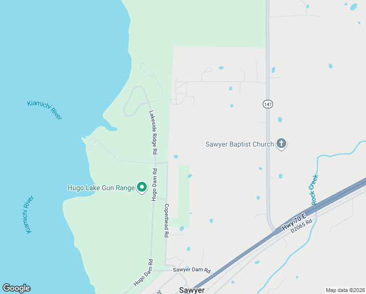 map of restaurants, bars, coffee shops, grocery stores, and more near Coperhead Road in Hugo