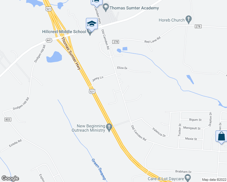 map of restaurants, bars, coffee shops, grocery stores, and more near 3430 Traditions Place in Dalzell