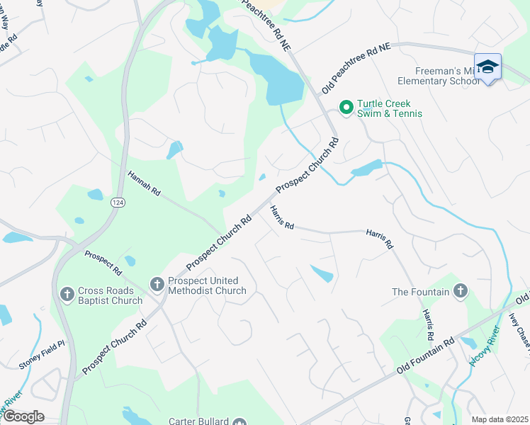 map of restaurants, bars, coffee shops, grocery stores, and more near 1561 Oak Ivy Lane in Lawrenceville