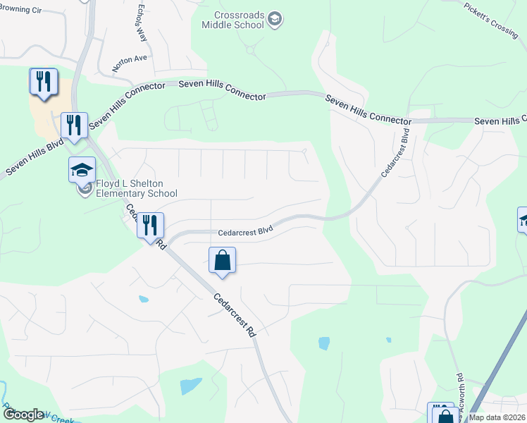 map of restaurants, bars, coffee shops, grocery stores, and more near 221 Parkmont Way in Dallas
