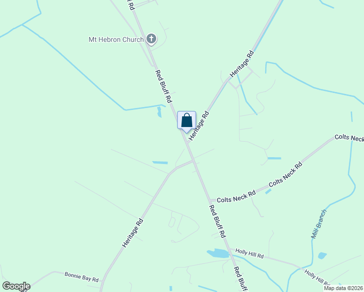 map of restaurants, bars, coffee shops, grocery stores, and more near 1383 Red Bluff Road in Loris