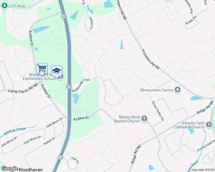 map of restaurants, bars, coffee shops, grocery stores, and more near 2105 Bentbrooke Trail in Lawrenceville