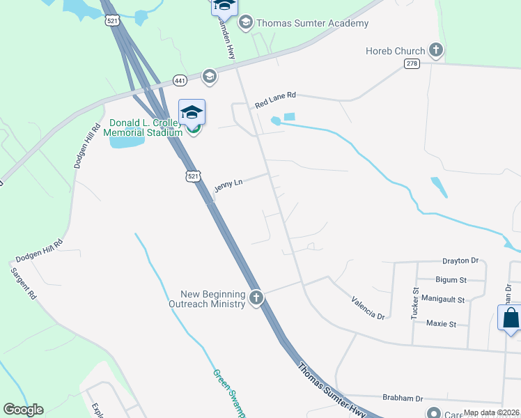 map of restaurants, bars, coffee shops, grocery stores, and more near 3496 Traditions Place in Dalzell