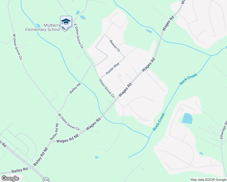 map of restaurants, bars, coffee shops, grocery stores, and more near 285 Union Grove Circle in Auburn