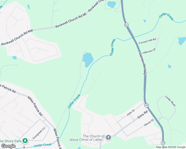 map of restaurants, bars, coffee shops, grocery stores, and more near 517 Ryan Lane in Winder