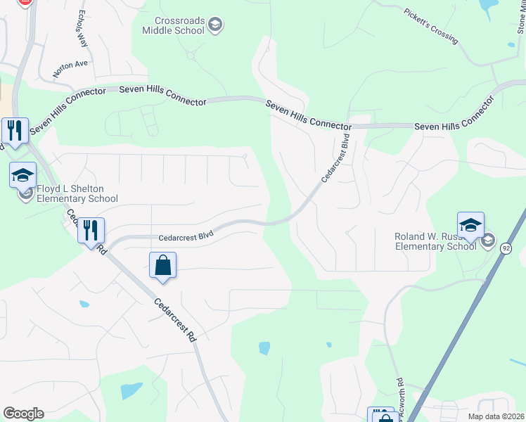 map of restaurants, bars, coffee shops, grocery stores, and more near 378 Parkmont Way in Dallas