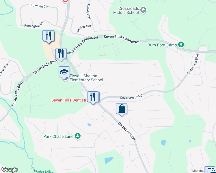 map of restaurants, bars, coffee shops, grocery stores, and more near 79 Parkmont Lane in Dallas