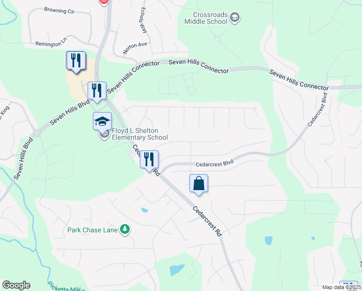 map of restaurants, bars, coffee shops, grocery stores, and more near 55 Parkmont Ln in Dallas