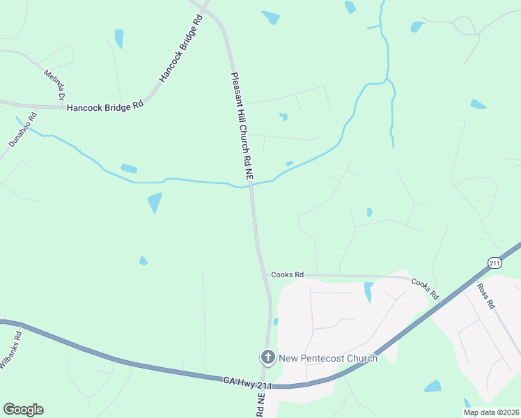 map of restaurants, bars, coffee shops, grocery stores, and more near 501 Pleasant Hill Church Road Northeast in Winder