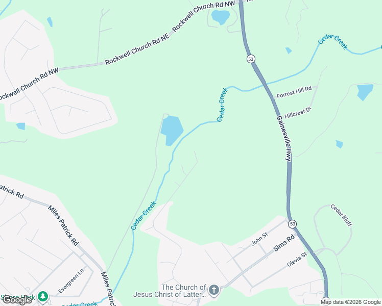 map of restaurants, bars, coffee shops, grocery stores, and more near 517 Ryan Lane in Winder