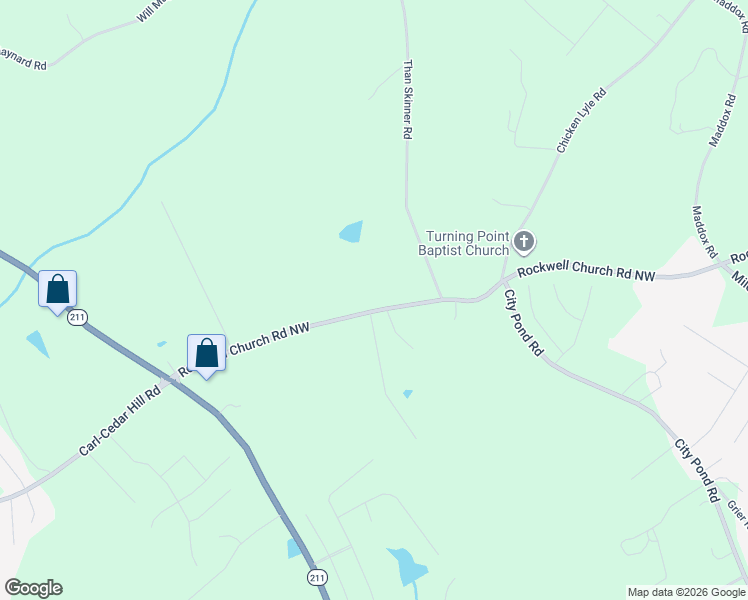 map of restaurants, bars, coffee shops, grocery stores, and more near 546 Rockwell Church Road Northwest in Winder