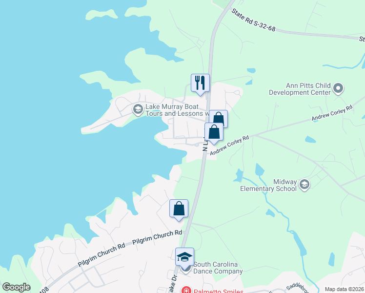 map of restaurants, bars, coffee shops, grocery stores, and more near 23 Boardwalk Lane in Lexington