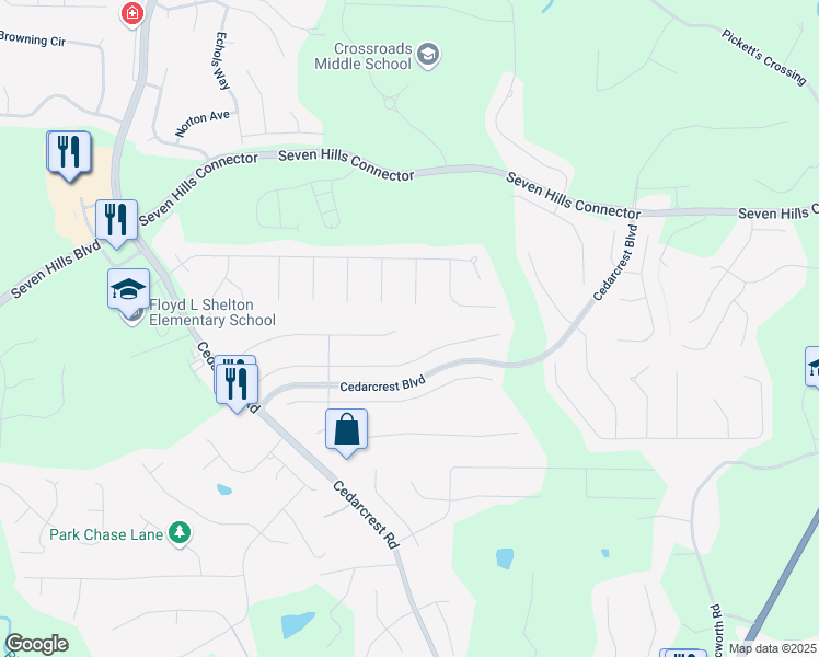 map of restaurants, bars, coffee shops, grocery stores, and more near 221 Parkmont Way in Dallas