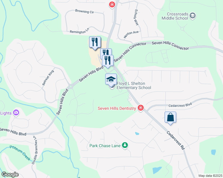 map of restaurants, bars, coffee shops, grocery stores, and more near 1531 Cedarcrest Road in Dallas