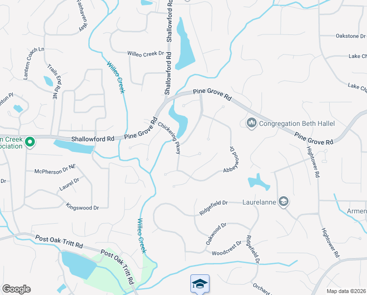 map of restaurants, bars, coffee shops, grocery stores, and more near 230 Chickering Lake Drive in Roswell