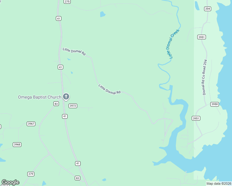 map of restaurants, bars, coffee shops, grocery stores, and more near Little Dismal Road in Arley