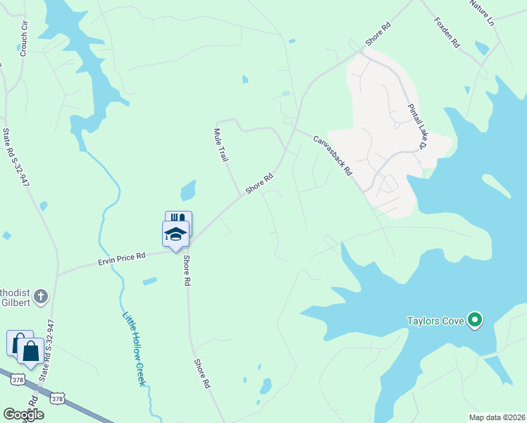 map of restaurants, bars, coffee shops, grocery stores, and more near 115 Renard Way in Gilbert