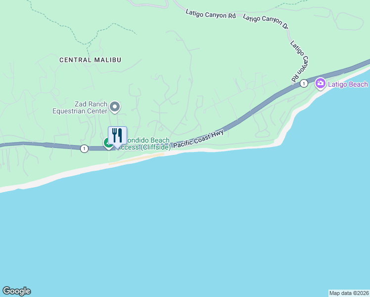 map of restaurants, bars, coffee shops, grocery stores, and more near 27112 Malibu Cove Colony Drive in Malibu