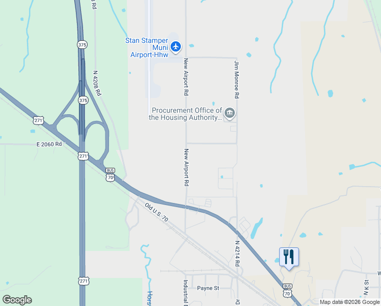 map of restaurants, bars, coffee shops, grocery stores, and more near in Hugo