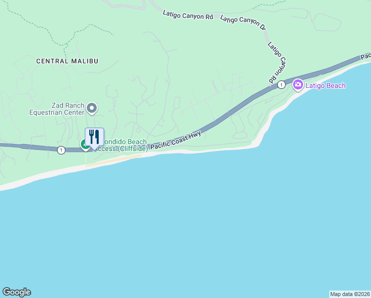 map of restaurants, bars, coffee shops, grocery stores, and more near 27044 Malibu Cove Colony Drive in Malibu