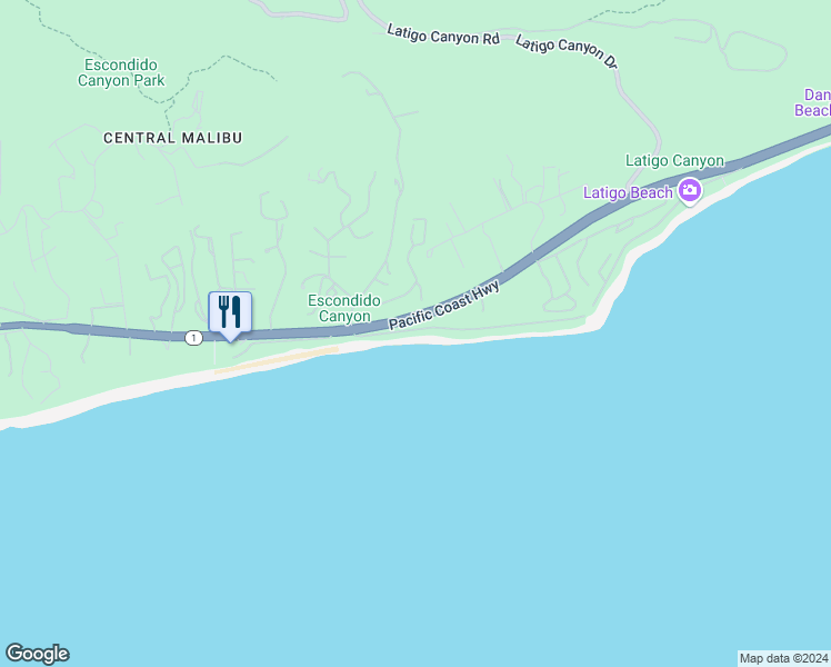 map of restaurants, bars, coffee shops, grocery stores, and more near 27070 Malibu Cove Colony Drive in Malibu