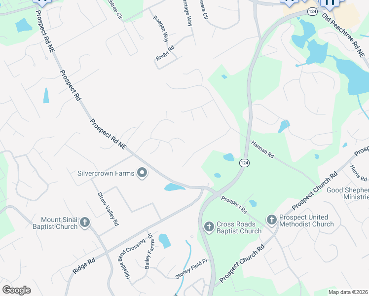 map of restaurants, bars, coffee shops, grocery stores, and more near 1448 Filly Court Northeast in Lawrenceville