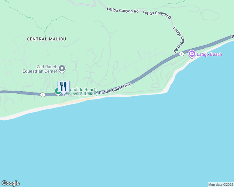 map of restaurants, bars, coffee shops, grocery stores, and more near 27060 Malibu Cove Colony Drive in Malibu