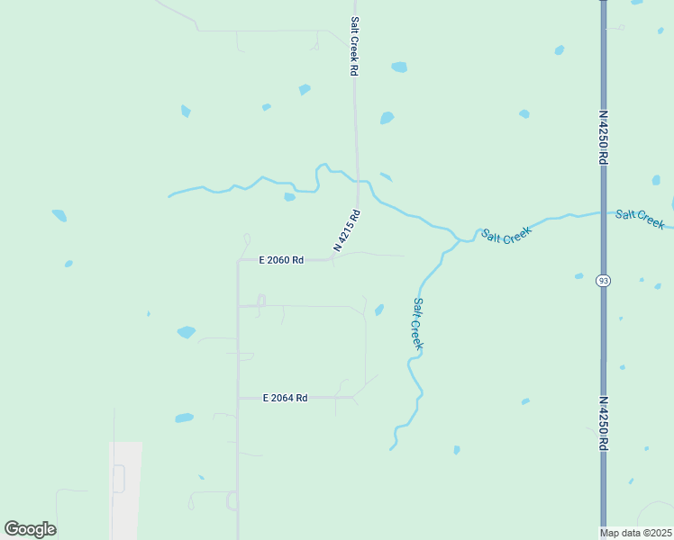 map of restaurants, bars, coffee shops, grocery stores, and more near Salt Creek Road in Hugo