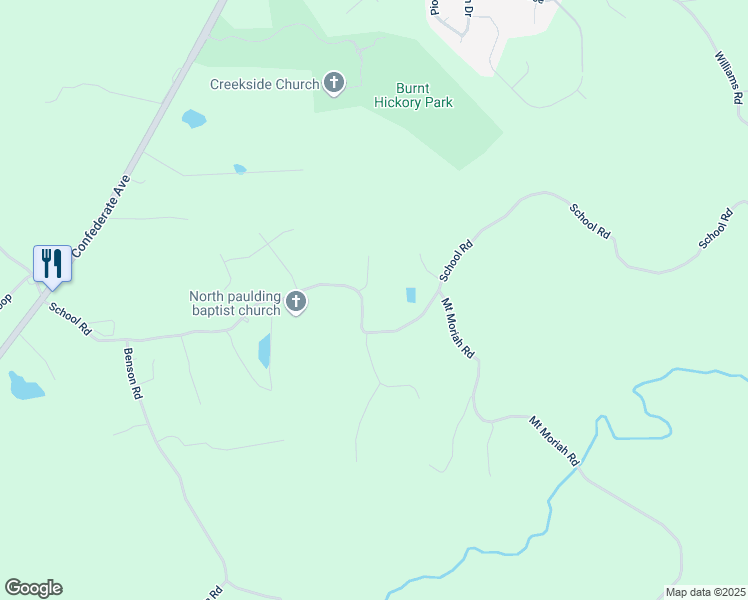 map of restaurants, bars, coffee shops, grocery stores, and more near 877 School Road in Dallas