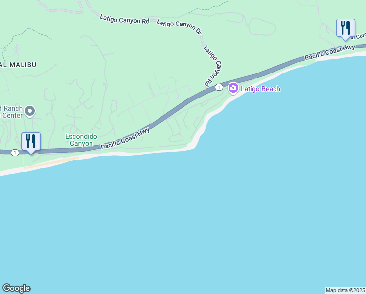 map of restaurants, bars, coffee shops, grocery stores, and more near 26814 Malibu Cove Colony Drive in Malibu