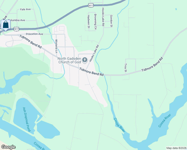 map of restaurants, bars, coffee shops, grocery stores, and more near 1011 Tidmore Bend Road in Gadsden