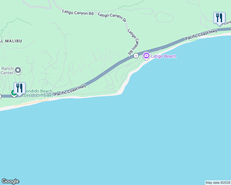 map of restaurants, bars, coffee shops, grocery stores, and more near 26808 Malibu Cove Colony Drive in Malibu